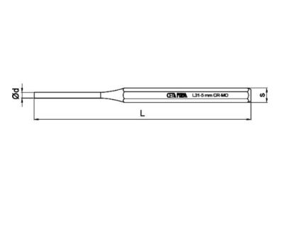 Ceta Düz Pim Zımba Ø3 x 150 mm - L31-3 - 2