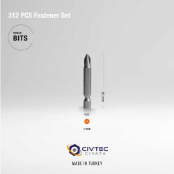 Cetin 312 Part 12 type Screw and Dowel Set - Tool Box-100 - 5