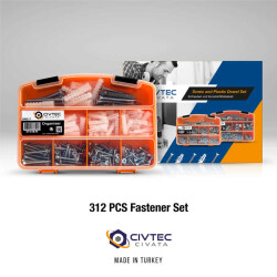 Cetin 312 Part 12 type Screw and Dowel Set - Tool Box-100 - 6
