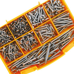 Cetin 327 Pieces 13 Types Stainless Steel Chipboard Screw Set Kit TK-23 - 7