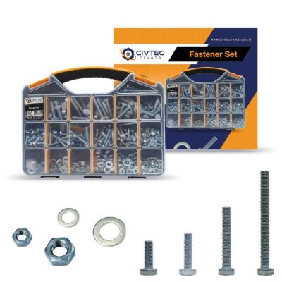 Civtec 591 Parça 20 Çeşit 8.8 Çelik Civata - Somun - Pul Seti TK-19 - 1