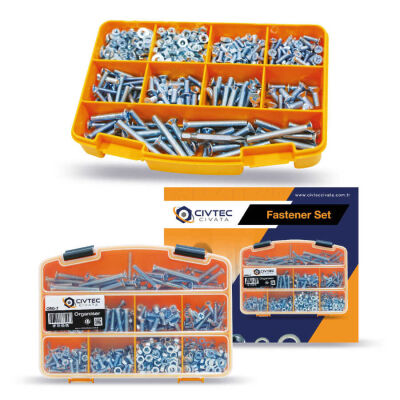 Civtec 682 Parça 16 Çeşit Yhb Vida - Somun - Pul Seti -Takım TK-17 - 7