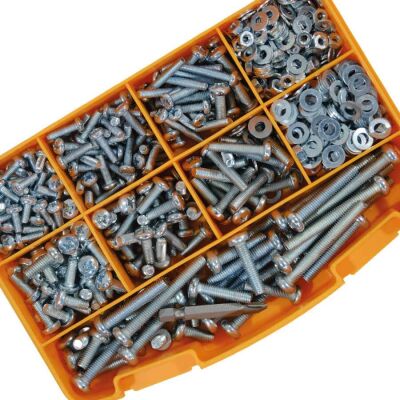 Cetin 682 Teil 16 Stück Linsenschrauben mit Kreuzschlitz H - Mutter - Scheibe Set-Tool TK-16 - 2