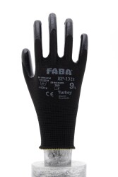 Faba EP-1321 Siyah Nitril Polyester Eldiven-XL - 1
