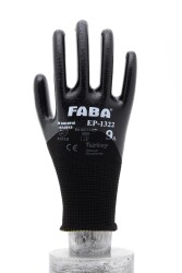 Faba EP-1322 Siyah Nitril Polyester Eldiven-XL - 1