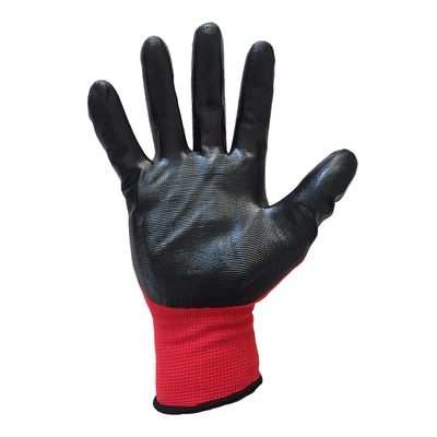 Guard Kırmızı Siyah Nitril Kaplı Polyester Örme İş Eldiveni N0:10 - 3