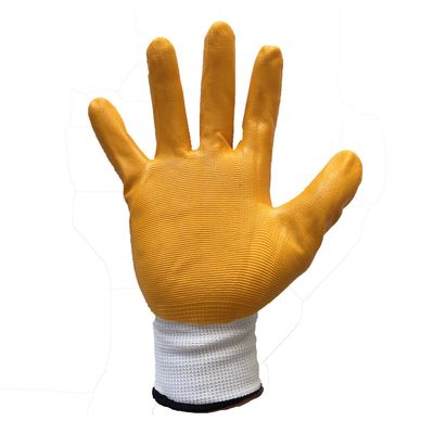 Guard Sarı Nitril Kaplı Beyaz Polyester Örme İş Eldiveni No:10 - 3