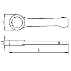 İzeltaş 70 mm Yıldız Çakma Anahtar - 2