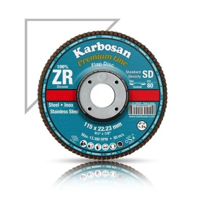 Karbosan 115x22x80 Kum Flap Disk ZR - Karbosan 983465 - 1