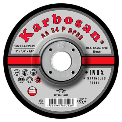 Karbosan 115x6.4x22.23 İnox Paslanmaz Çapakalma Diski - Karbosan 910680 - 1