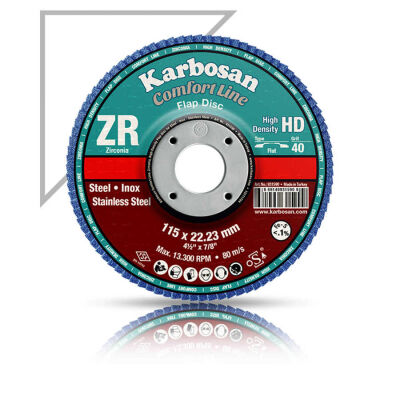 Karbosan 180x22x60 Kum Flap Disk ZR - Karbosan 983940 - 1