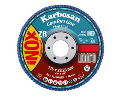 Karbosan Comfortline Flap Disk ZR ZXR11 HD 125 mm 40 Kum Düz-KARBOSAN 982450 - 1