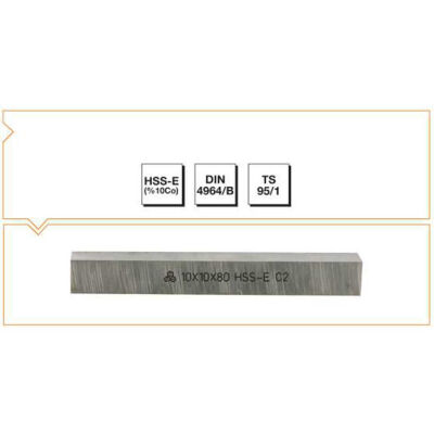 Makina Takım 10X10X100 HSS - E (%10Co) DIN 4964/B Kare Kesitli Torna Kalemi - MTE B00401010100 - 1