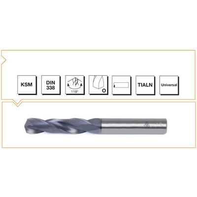 Makina Takım 12mm KSM DIN 338 Komple Sert Metal Matkap Ucu - 1