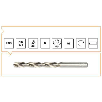 Makina Takım 4.7mm HSS DIN 338 Silindirik Saplı Kısa Taşlanmış Matkap Ucu - 1