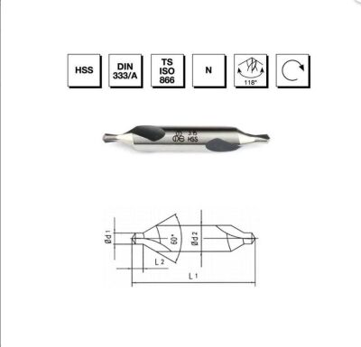 Makina Takım HSS DIN 333/A R Punta Matkabı 2.5 mm - MTE B00010010250 - 1