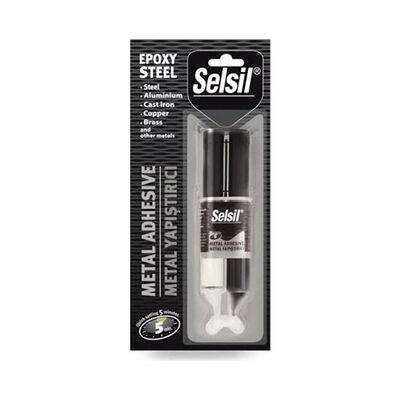 Selsil 28 gr Epoxy Metal Yapıştırıcı Enjektör 5 dk. - 1