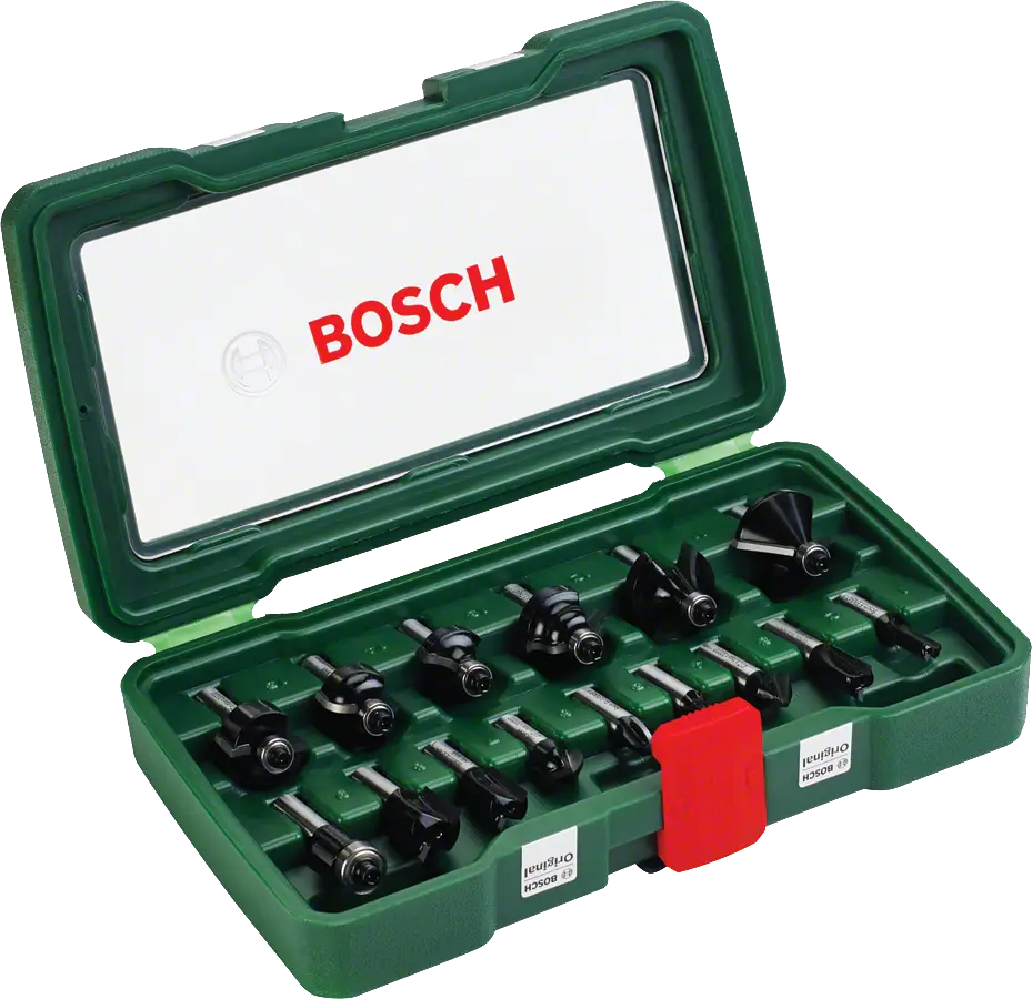Bosch 15 Parça Freze Seti 8 mm Şaftlı - 2607019469