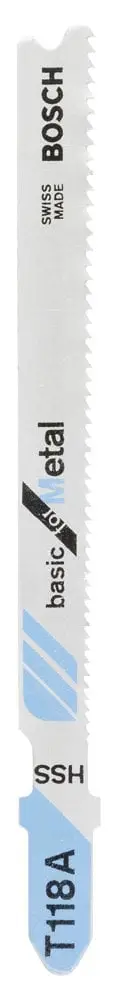 Bosch Ekonomik Seri Metal İçin T 118 A Dekupaj Testeresi Bıçağı - 5Li Paket - 2608631013