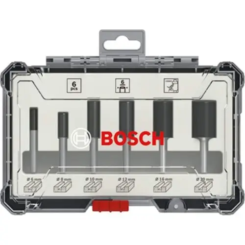 Bosch Freze Seti 6 Parça Düz 6 mm (Pro) - 2607017465
