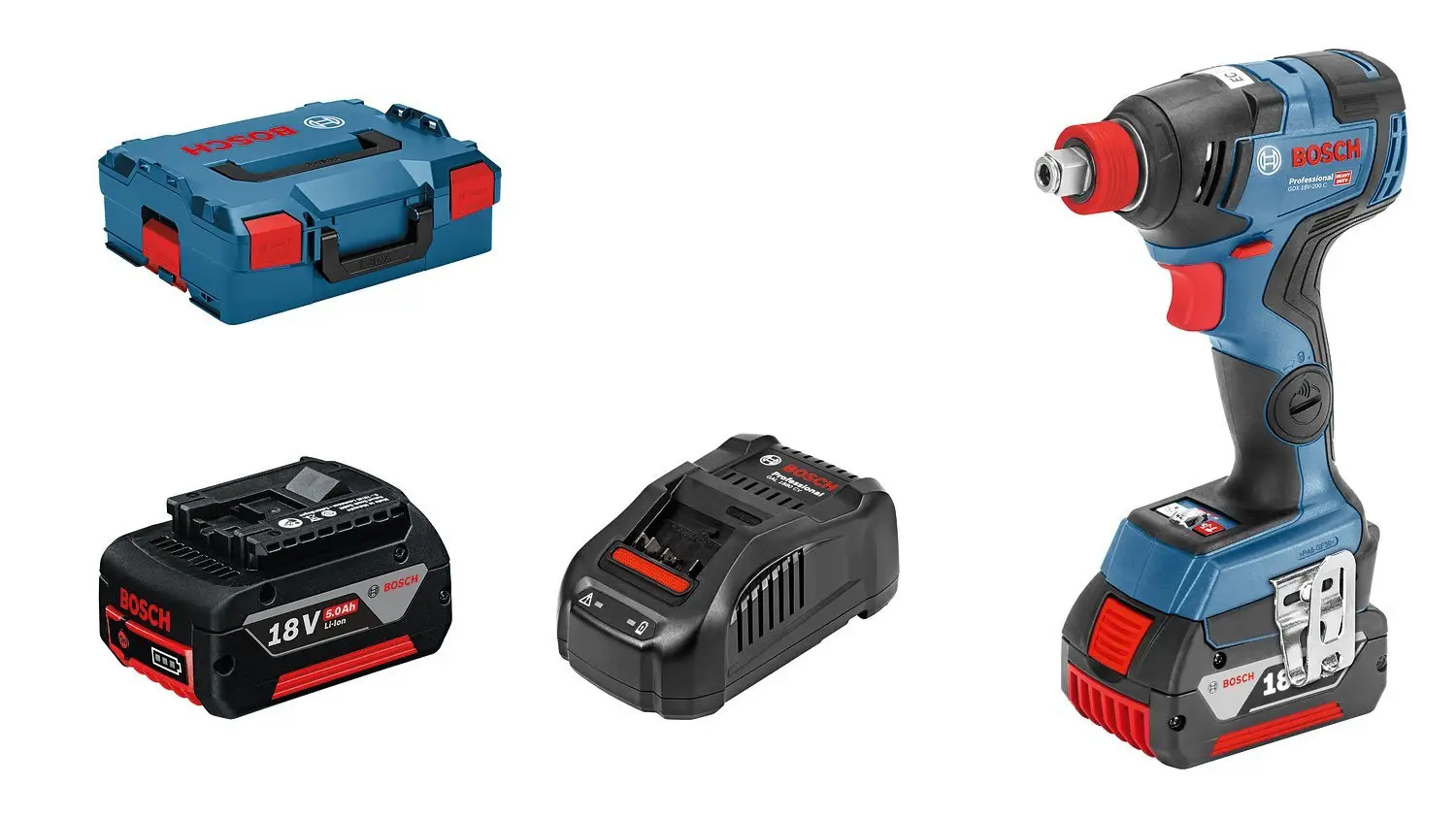 Bosch Professional GDX 18V-200 C 5,0 Ah Çift Akülü Darbeli Somun Sıkma - Kömürsüz Motor - 06019G4201