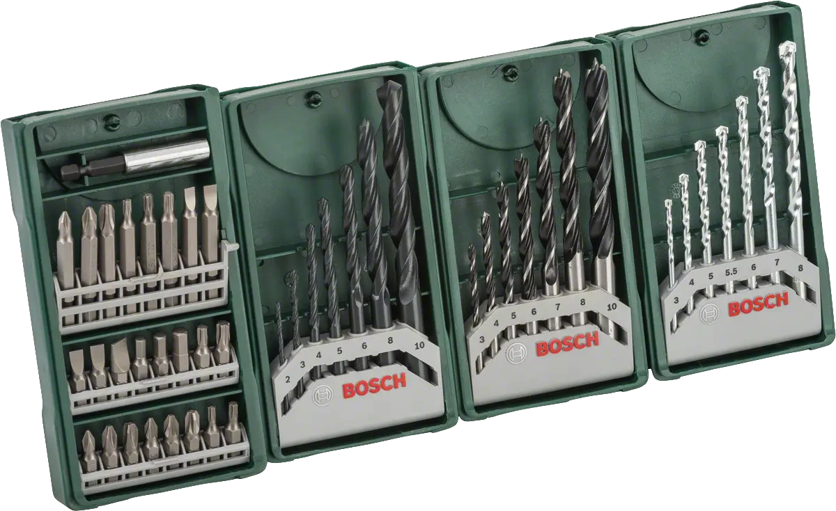 Bosch X-Line Mini Ahşap, Beton, Metal, Vidalama Uçlu 3+1 Set - 2607017071