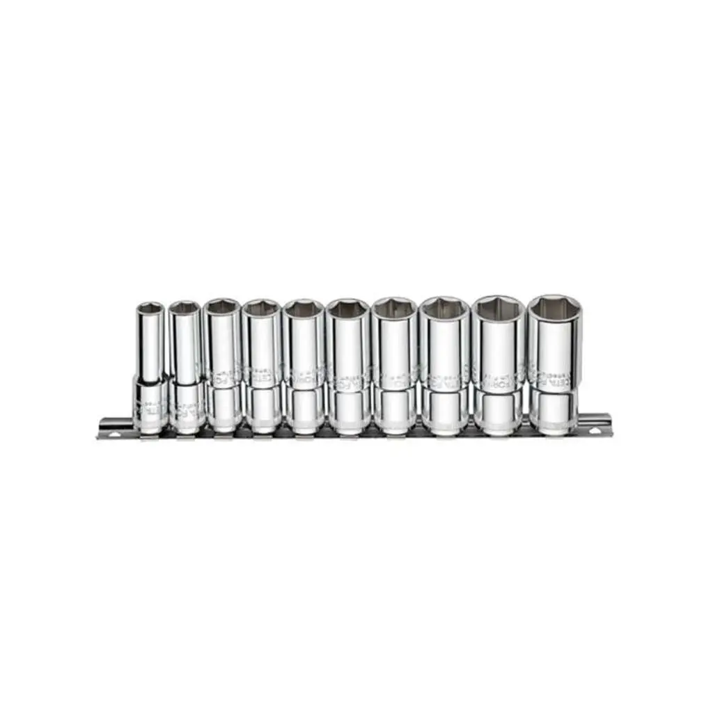 Ceta 10 Parça 3/8” 6 Köşe Derin Lokma Anahtar Takımı - C14-RH10 - 10 Adetli Kutu Koli