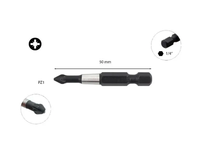 Ceta Form PZ1 x 50 mm Darbeli Yıldız Bits Uç - CB/591TM