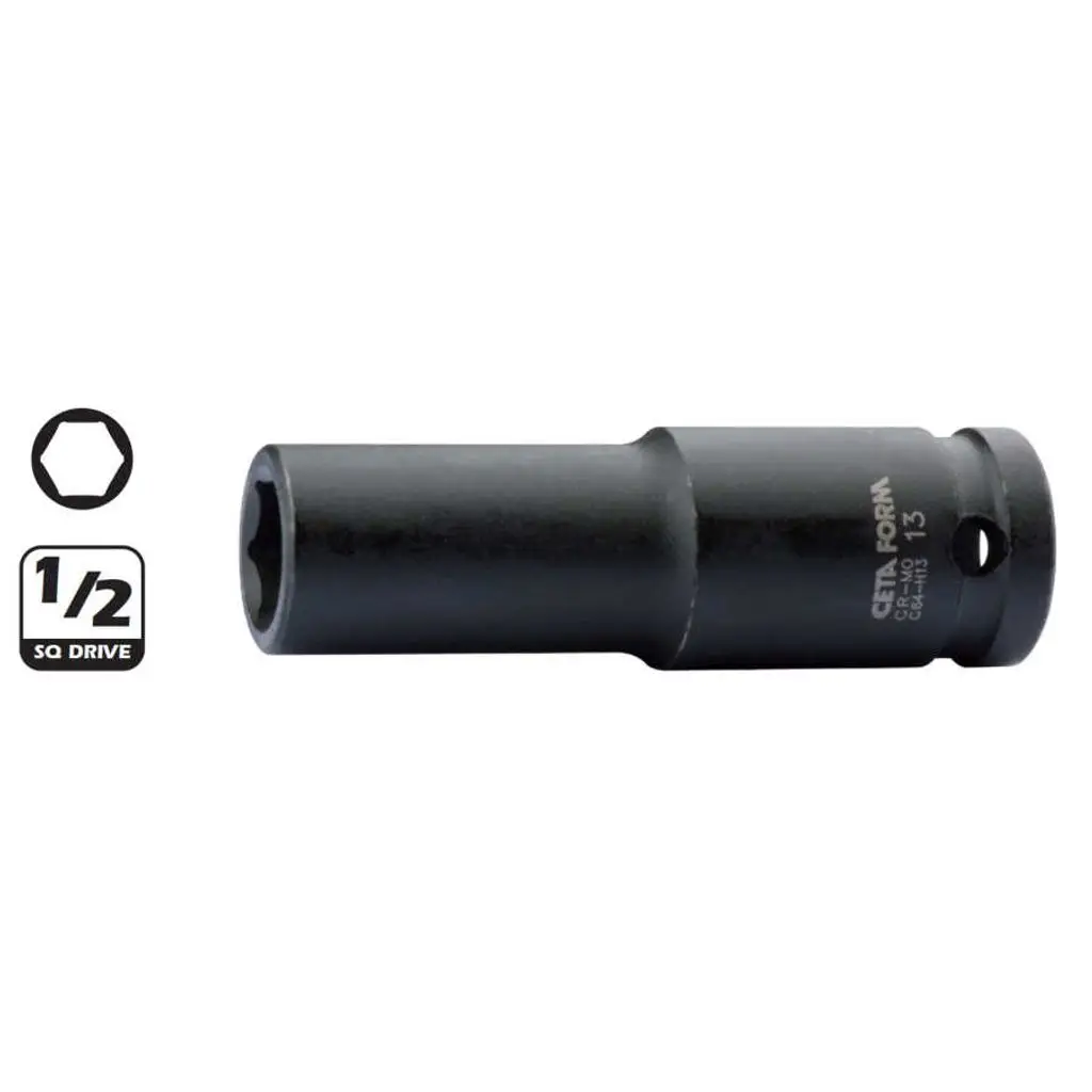 Ceta Form 1/2” 6 Köşe Derin Havalı Lokma Anahtar 24 mm - C64-H24 - 6 Adetli Kutu Koli