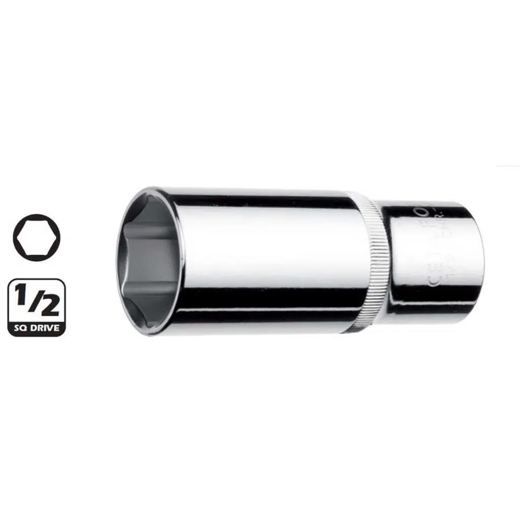 Ceta Form 1/2” 6 Köşe Derin Lokma Anahtar 17 mm - C24-H17 - 12 Adetli Kutu Koli