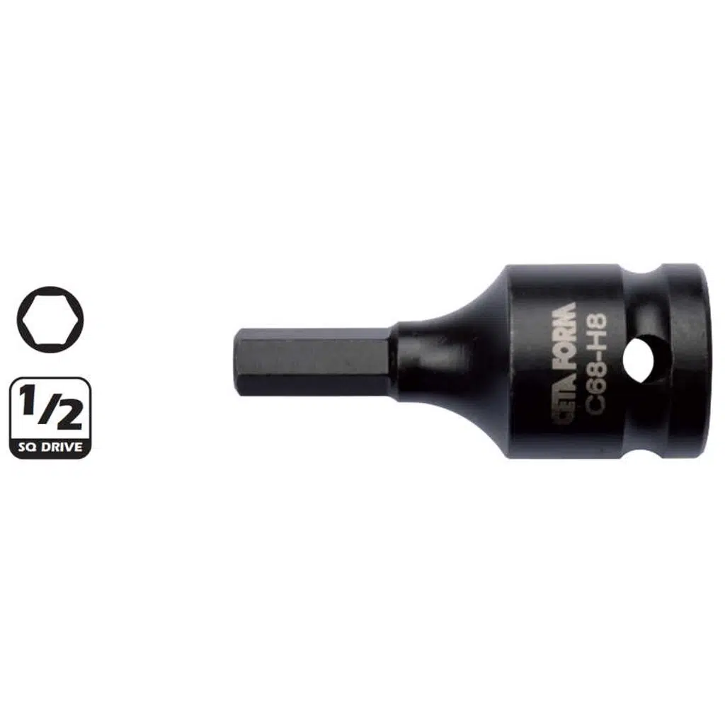 Ceta Form 1/2” Allen Uçlu Havalı Lokma Bits 12 mm - C68-H12 - 6 Adetli Kutu Koli