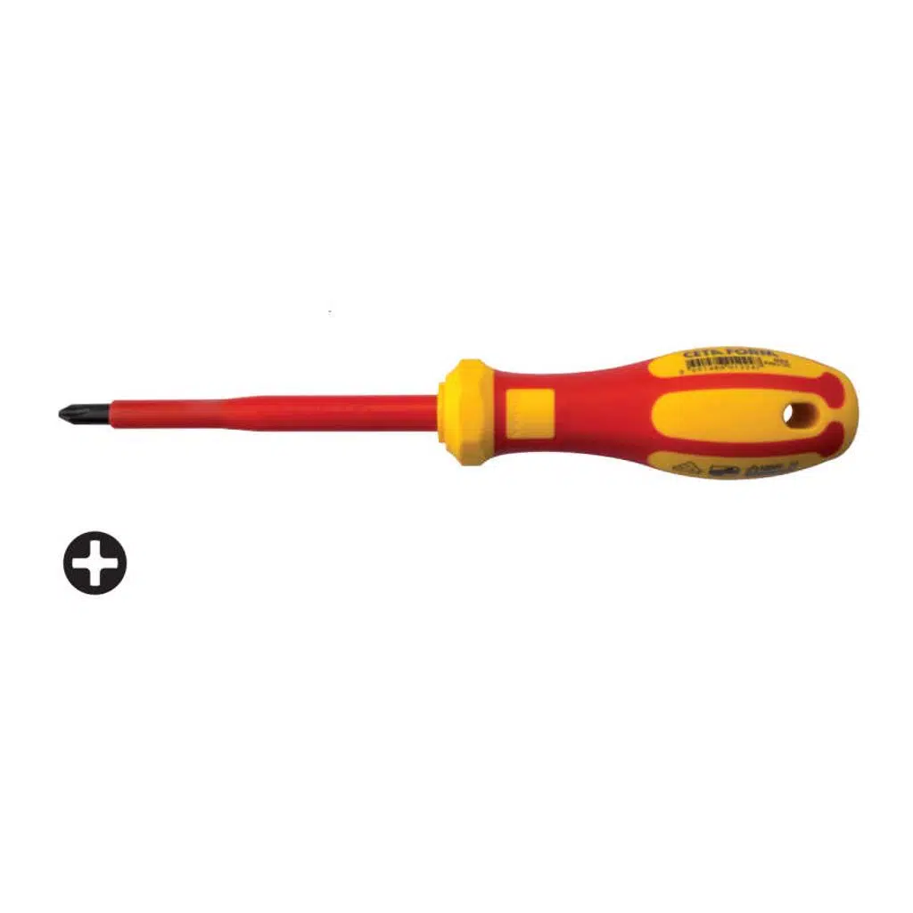 Ceta Form 1000V İzoleli Yıldız Uç Tornavida(Vde Onaylı) Ph2X150Mm - CETA G02-002-150 - 12 Adetli Kutu Koli