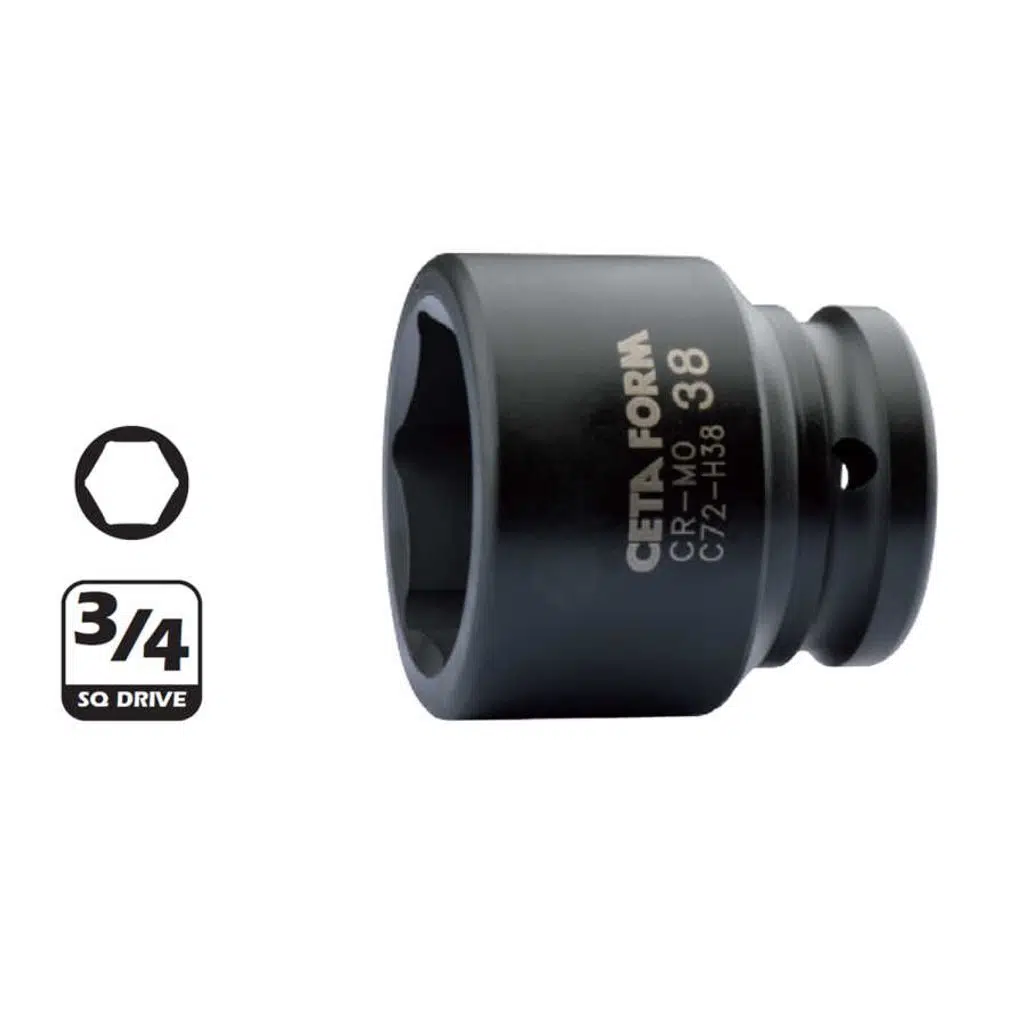 Ceta Form 3/4” 6 Köşe Havalı Lokma Anahtar 30mm - C72-H30 - 3 Adetli Kutu Koli