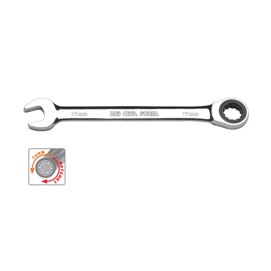 Ceta Form C-Gear Cırcırlı Kombine Anahtarlar (Düz) 36 mm - B05-36