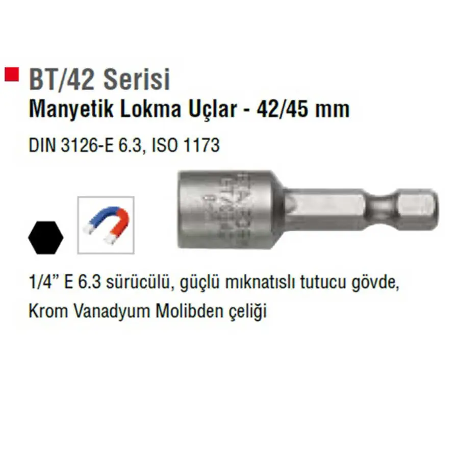Ceta Form Bt/1045 Manyetik Lokma Ucu 10X45 Mm - BT/1045