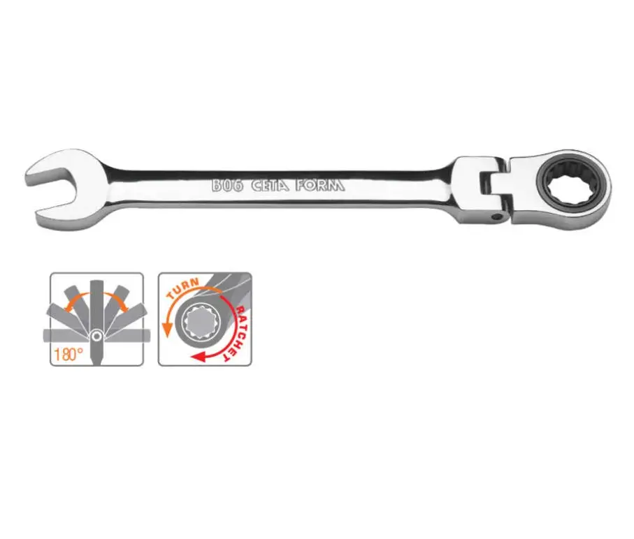 Ceta Form C-Gear Cırcırlı Kombine Anahtar(Mafsallı)-11 mm - B06-11