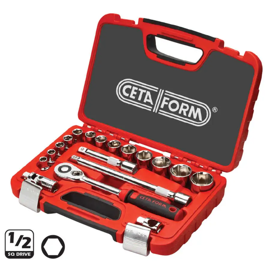 Ceta Form 1/2” 6 Köşe Lokma Takımı(Metrik)18 Parça - C20-18PH2