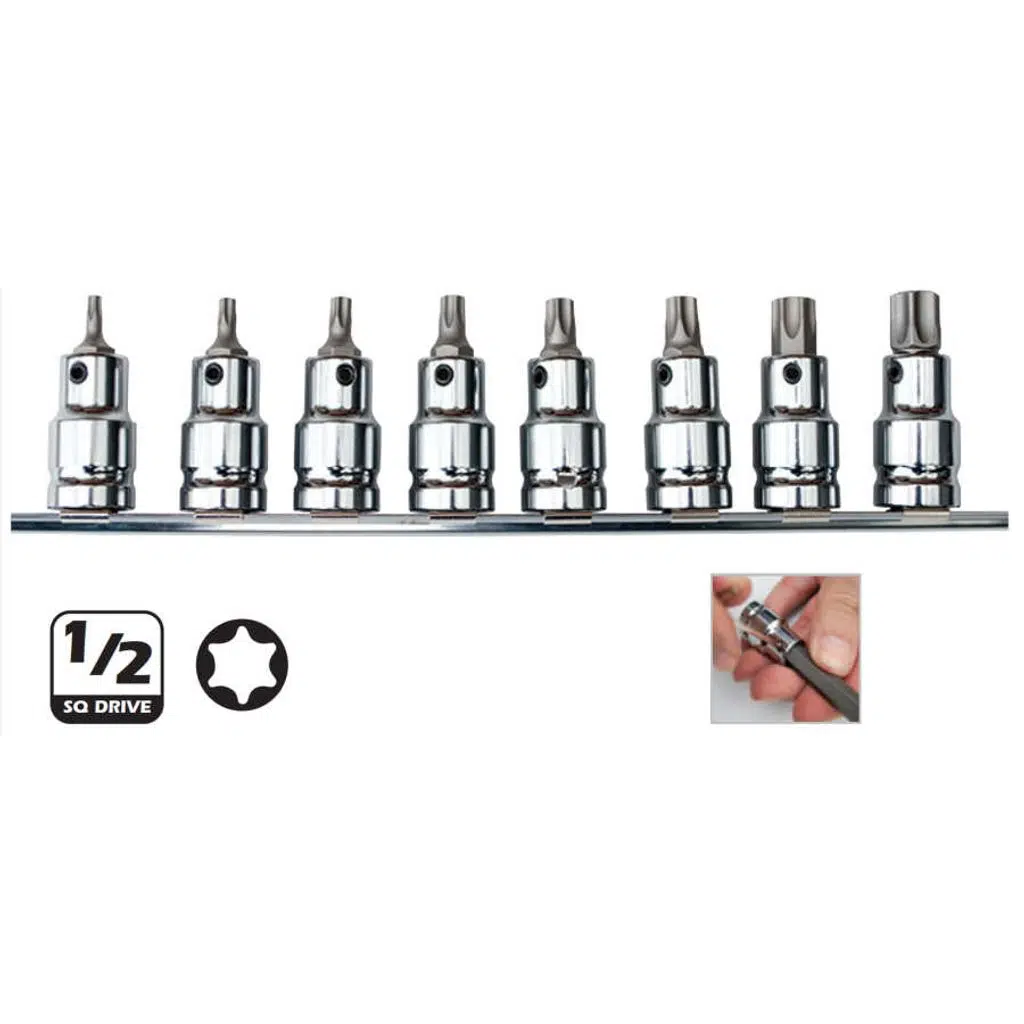 Ceta Form 1/2” Torx Uçlu Lokma Takımı(Kısa Tip) 9 Parça - C28S-RT9