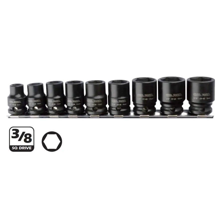 Ceta 9 Parça 3/8’’ Altı Köşe Havalı Lokma Anahtar Takım - C52R-R09