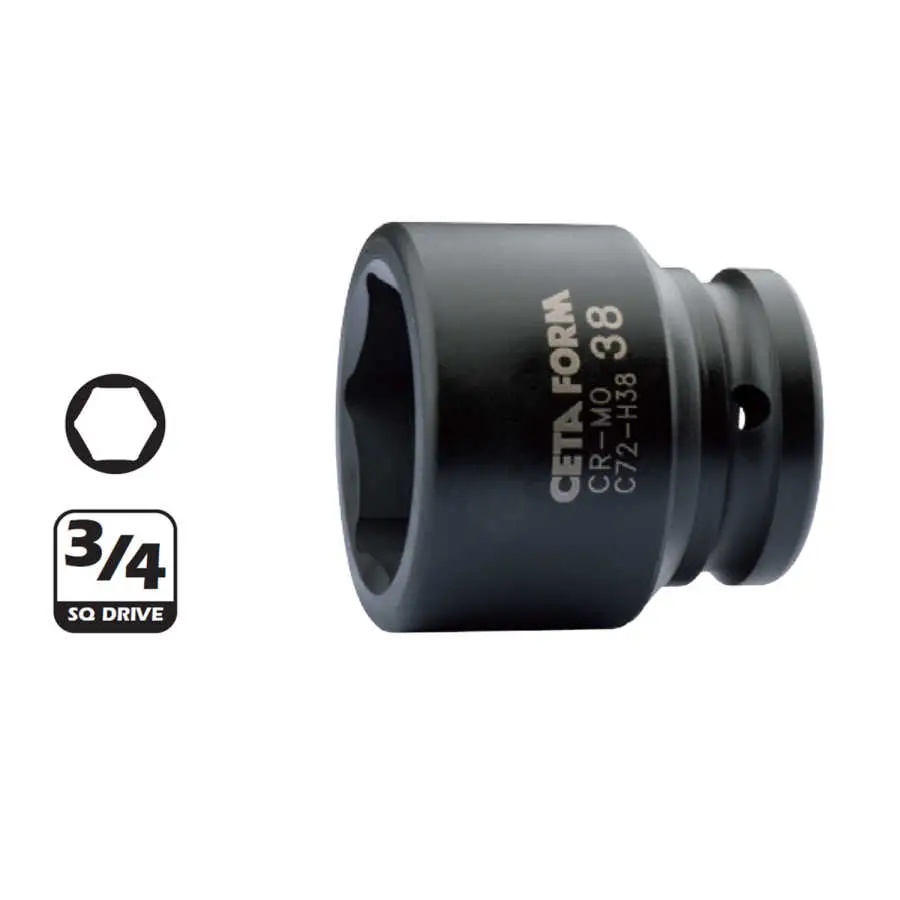 Ceta Form 3/4” 6 Köşe Havalı Lokma Anahtar-55 mm - C72-H55