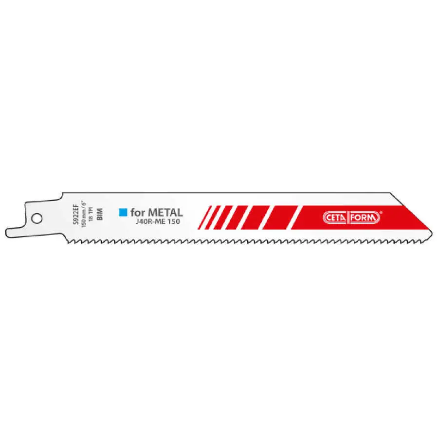 Ceta Form Tilki Kuyruğu Bıçağı 5'li Paket (Metal İçin) 150mm - J40R-ME150