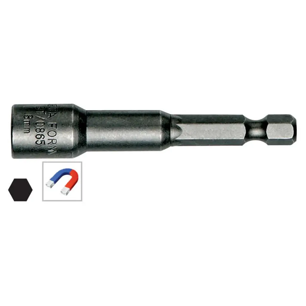 Ceta Form Manyetik Lokma Uç (Somun Tutucu) 13x65 mm - BT/1365 - 4 Adetli Kutu Koli