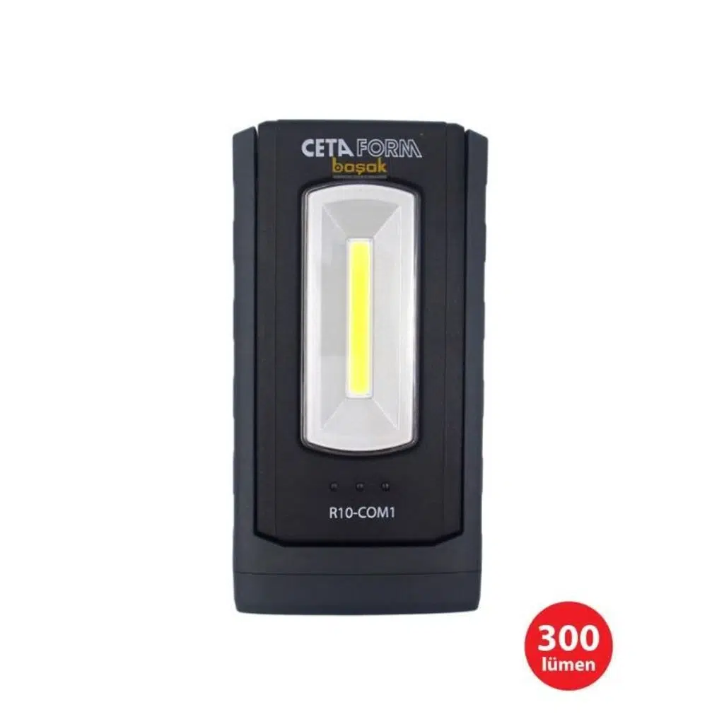 Ceta Form R10-COM1 Şarjlı Led Kompakt Çalışma Lambası 300 Lümen - 10 Adetli Kutu Koli