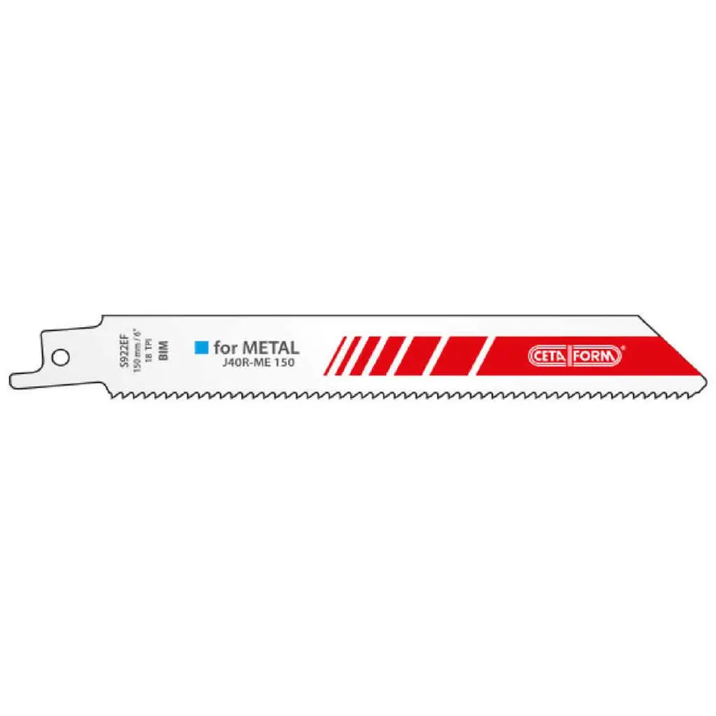 Ceta Form Tilki Kuyruğu Bıçağı 5'li Paket (Metal İçin) 150mm - J40R-ME150 - 25 Adetli Kutu Koli