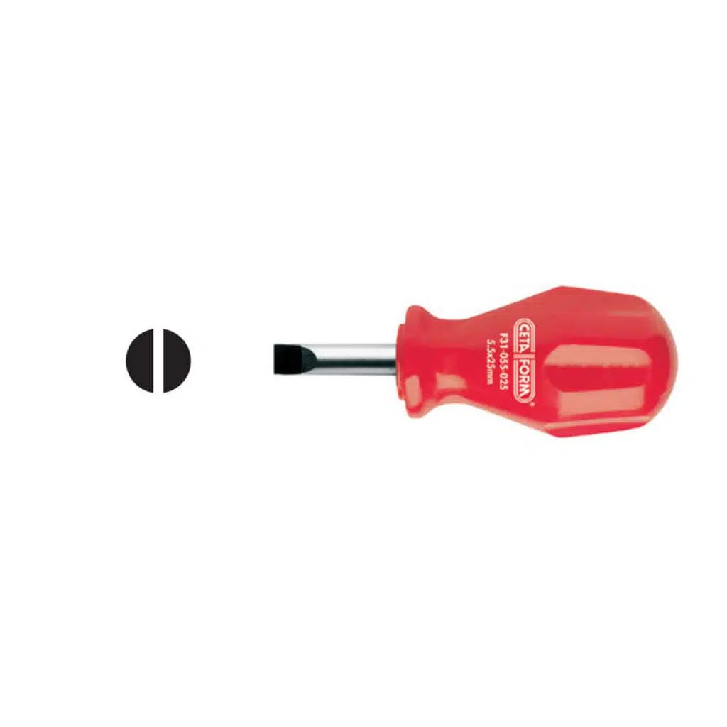 Ceta Form Torex Topaç Düz Uçlu Tornavida 6.5X25mm - 4100/TP65M - 12 Adetli Kutu Koli