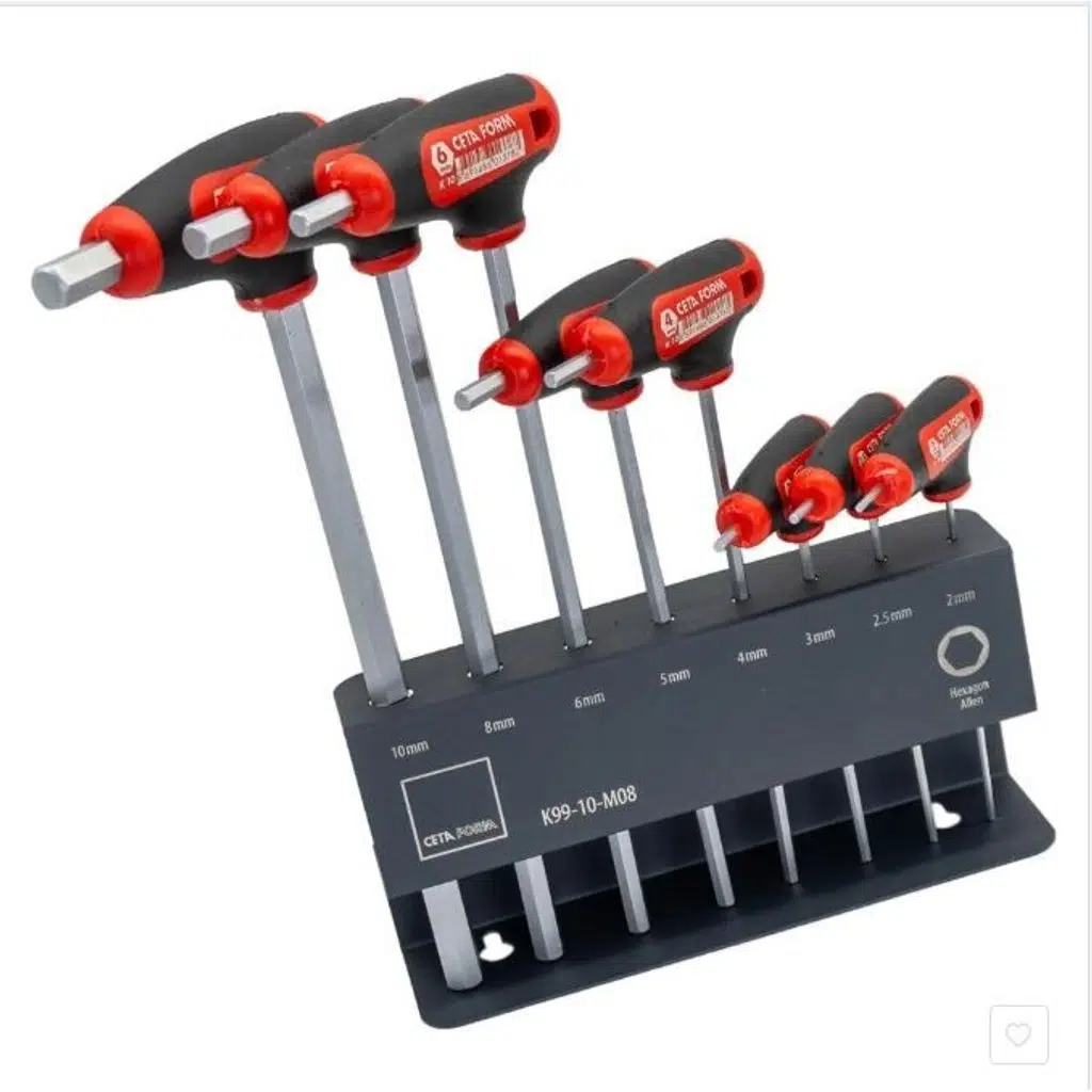 Ceta Form K99-10-M08 Metal Standlı T Tipi Allen Anahtar Takımı 8 Parça