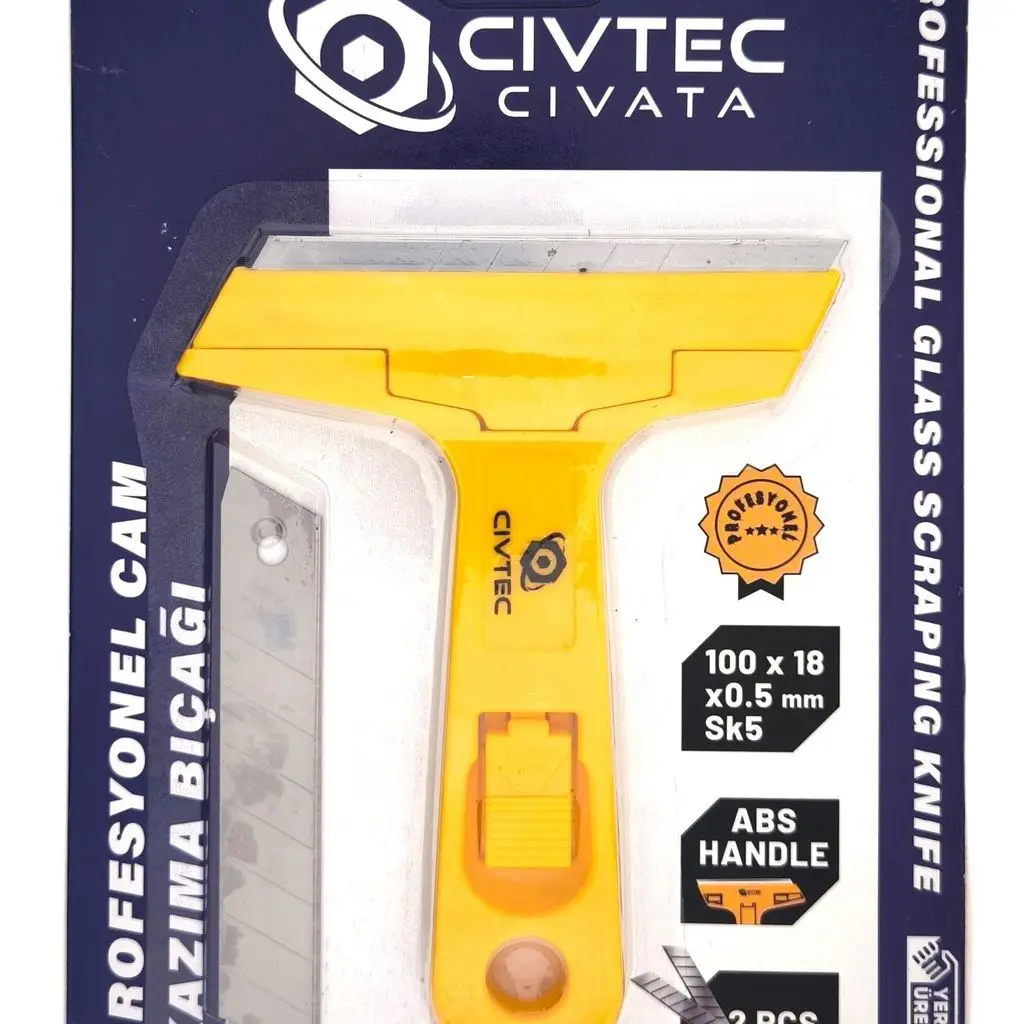 Civtec CCCKS002 Cam Kazıma Bıçağı Prof. - 12 Adetli Kutu Koli