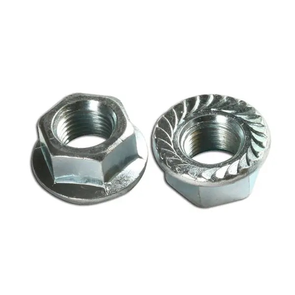 Civtec DIN 6923 C8 Kalite Flanşlı Tırtıllı Çelik Somun Beyaz M4