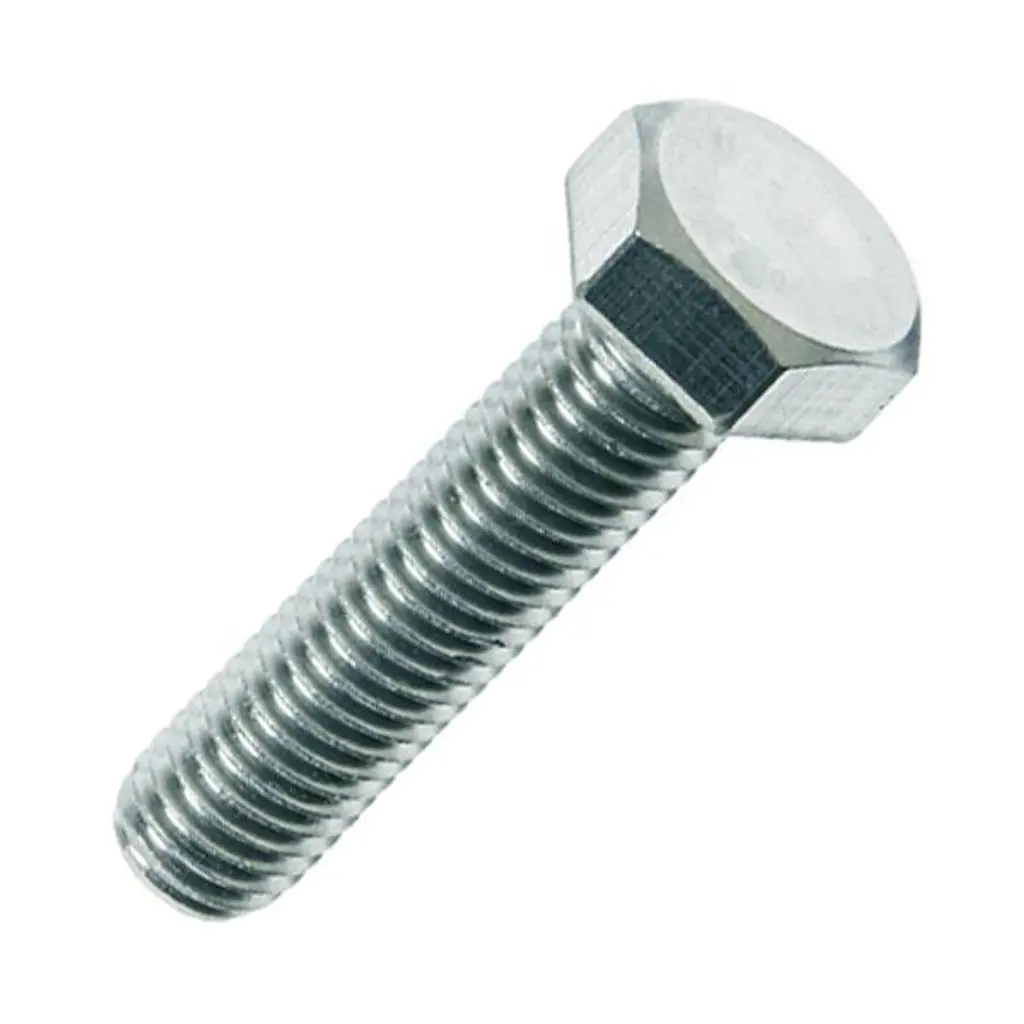 Civtec DIN 933 AKB Tam Diş 8.8 Kalite Çelik Cıvata Beyaz 5x10 - 2500 Adetli Kutu Koli