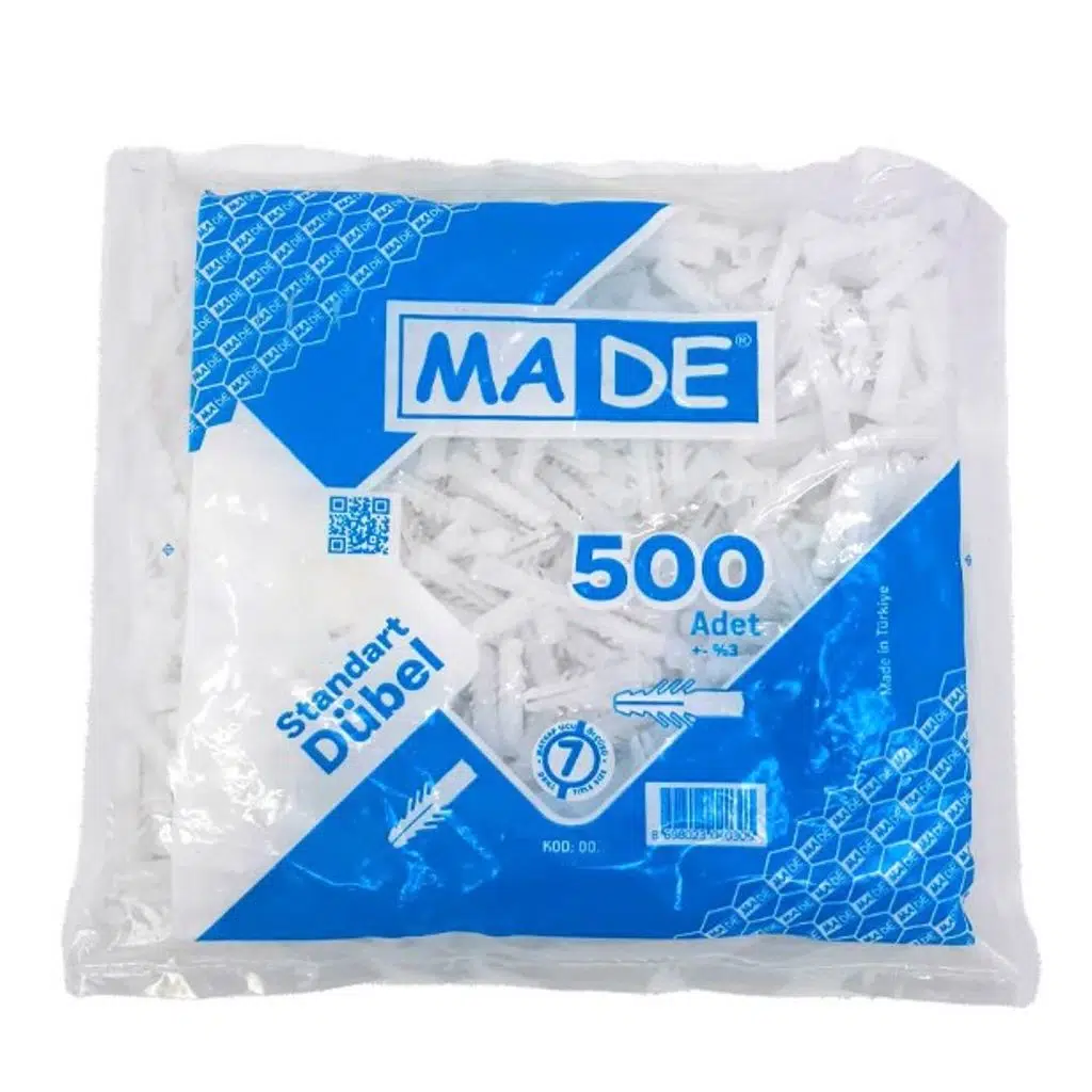 Civtec Plastik Dübel 8 mm 1000 Adetli Kutu Koli